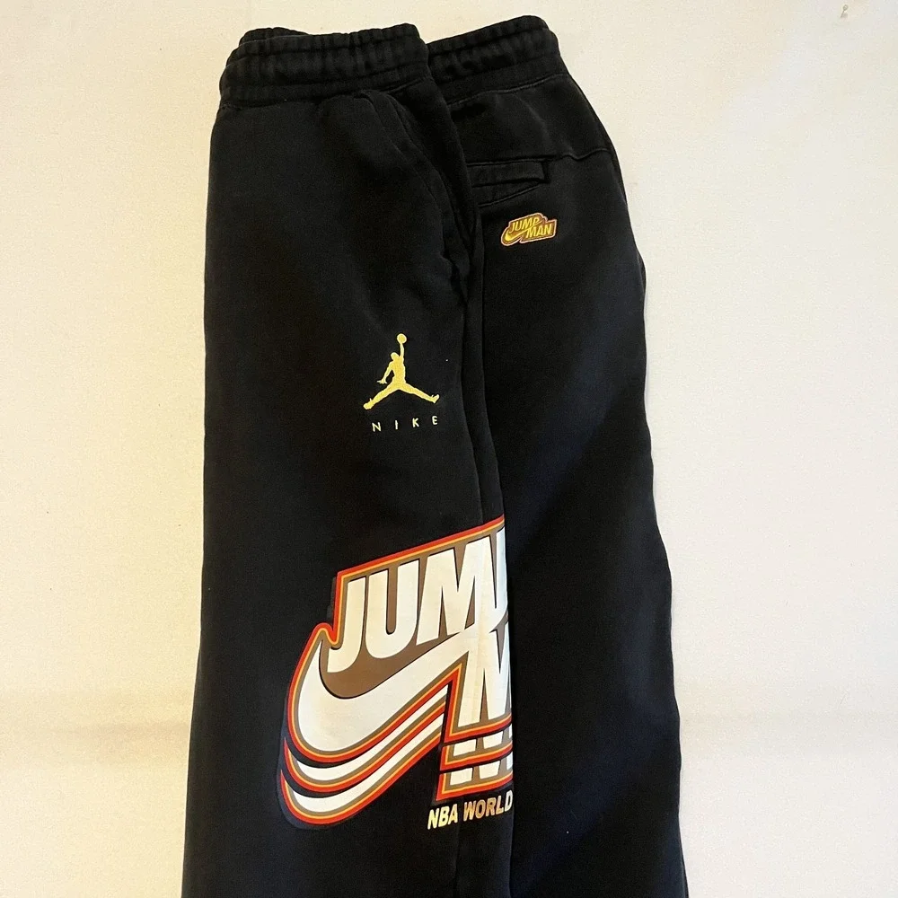 Nike Jordan Jumpman Pullover Hoodie Pants Set - Black/Gold L top M bottom